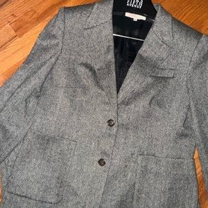 Black Herringbone Tweed Skirt Suit Kors By Michael Kors